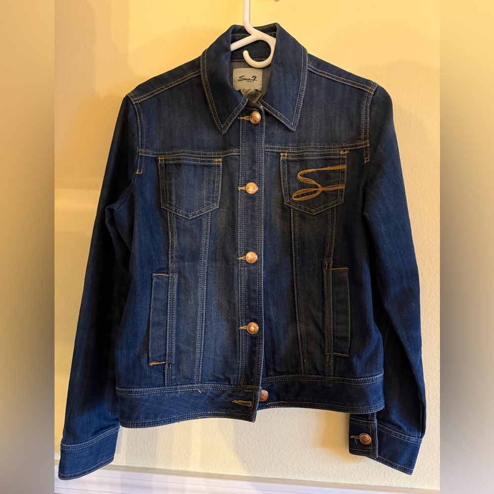 Y2K Era Vintage Denim with Embroidered stitching. Perfect condition! Seven7 🔥